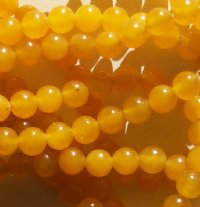 16 inch strand of 6mm Round Honey Jade Beads