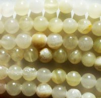 1,16 inch strand of 6mm Round Italian Onyx Beads