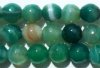 8 inch strand 8mm Faceted Dyed Green Agate Beads