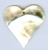 1 30mm Mother of Pearl Heart Pendant