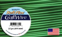 15 Yards of 22 Gauge Green Silver Plated Soft Flex Craft Wire