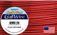 15 Yards of 22 Gauge Red Silver Plated Soft Flex Craft Wire