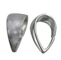 SS233 1, 10x7mm Sterling Silver Smooth Teardrop Bail 