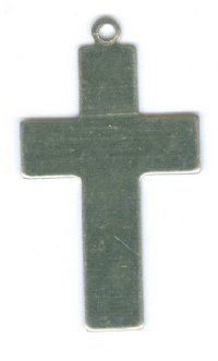 1 25x16mm German Silver Cross Stamping Blank Pendant