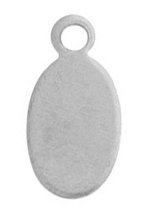 1 11x5mm German Silver Oval Stamping Blank Pendant / Signature Tag
