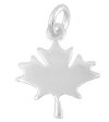 1, 12x12mm Sterling Silver Maple Leaf Charm Pendant
