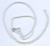 16 inch 1mm Sterling Silver Rope Chain