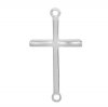 1, 18x9mm Sterling Silver Flat Cross Connector / Link