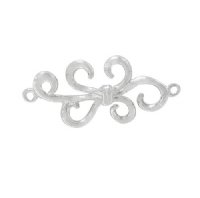 1, 21x11mm Sterling Silver Fancy Curl Connector Link 