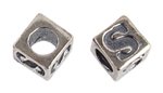 Sterling Silver Alphabet Bead "S"