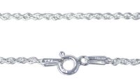 18 inch 1mm Sterling Silver Wheat Chain