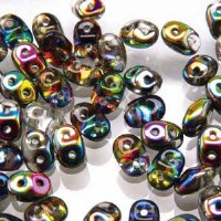DUO50030 - 10 Grams Crystal Vitrail 2.5x5mm Super Duo Beads