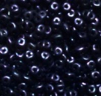DUO79022 - 10 Grams Jet Metallic Suede Dark Purple 2.5x5mm Super Duo Beads