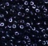 DUO79022 - 10 Grams Jet Metallic Suede Dark Purple 2.5x5mm Super Duo Beads