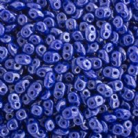 10 Grams Opaque Royal Blue Lustre 2.5x5mm Super Duo Beads