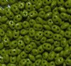 DUO553420 - 10 Grams Opaque Medium Olive Green 2.5x5mm Super Duo Beads