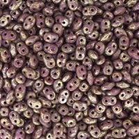 DUO523020 - 10 Grams Opaque Violet Picasso 2.5x5mm Super Duo Beads