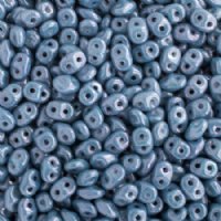 10 Grams Opaque Blue Lustre 2.5x5mm Super Duo Beads