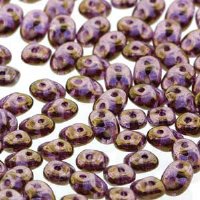DUO14496 - 10 Grams Transparent Crystal Lustre Violet 2.5x5mm Super Duo Beads