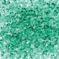 DUO550720 - 10 Grams Transparent Emerald 2.5x5mm Super Duo Beads