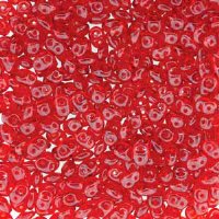 DUO590080 - 10 Grams Transparent Ruby 2.5x5mm Super Duo Beads