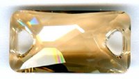 1 18x9mm Golden Shade Swarovski Space Cut Sew On Rectangle