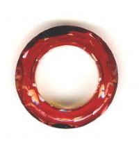 1 14mm Red Magma Swarovski Faceted Ring