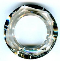 1 30mm Crystal Silver Shade Swarovski Faceted Ring