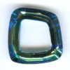 1 14mm Bermuda Blue Swarovski Cosmic Square Ring