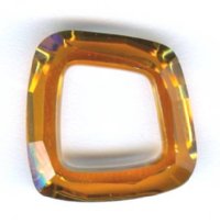 1 14mm Crystal Copper Swarovski Cosmic Square Ring