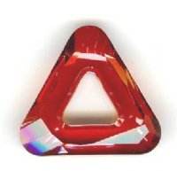 1 20mm Swarovski Red Magma Triangle