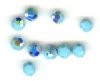 10 4mm Round Swarovski Opaque Turquoise AB