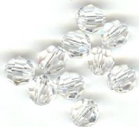 10 6mm Round Swarovski Beads - Crystal 