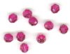 10 6mm Round Swarovski Beads - Fuchsia