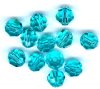 10 6mm Round Light Turquoise Swarovski Beads