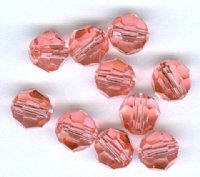 10 6mm Round Rose Peach Swarovski Beads