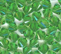 25 5mm Fern Green Swarovski Bicone Beads
