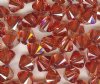 25 6mm Red Magma Swarovski Bicone Beads 