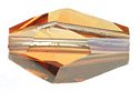 1 12x8mm Crystal Copper Swarovski Polygon Bead