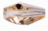 1 12x8mm Light Colorado Topaz Swarovski Polygon Bead