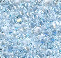 25 4mm Blue Shade Crystal Swarovski Bicone Beads