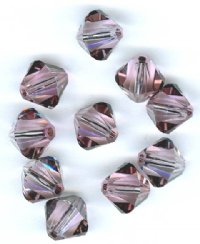 10 8mm Antique Pink Swarovski Bicone Beads 