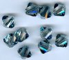 10 8mm Blue Shade Crystal Swarovski Bicone Beads