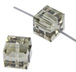 2 6mm Black Diamond Swarovski Cubes