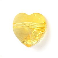 1 10mm Light Topaz Side Drilled Swarovski Heart