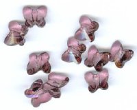 10 6mm Antique Pink Swarovski Butterfly Beads