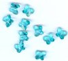 10 6mm Light Turquoise Swarovski Butterfly Beads