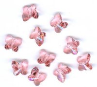 10 6mm Rose Peach Swarovski Butterfly Beads