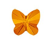1 8mm Tangerine Swarovski Butterfly Bead