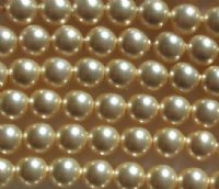 25 4mm Light Gold Swarovski Pearls